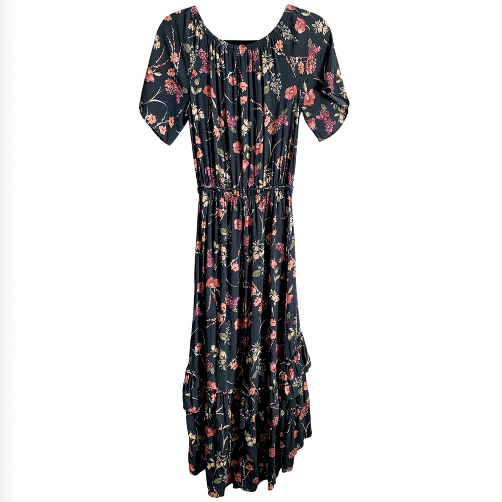 LOVESTITCH Floral Print High Low Feminine Maxi Dress - Picture 2 of 9